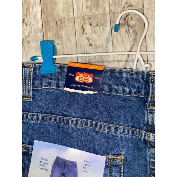 Women's Route 66 Classic Fit Denim Blue Jeans Size 16S Short NWT High Rise - Picture 9 of 11